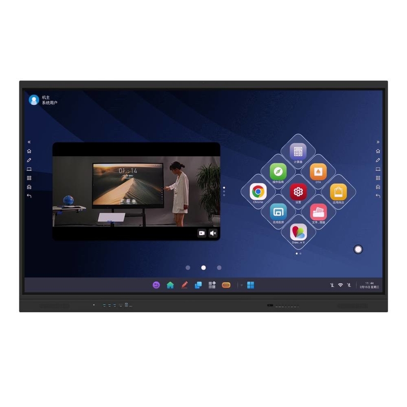 IR Interactive Whiteboard EDLA Google Certified Black Android OPS 40 จุด มอนิเตอร์ด้วยเซ็นเซอร์แสง NFC สําหรับเด็กโรงเรียน