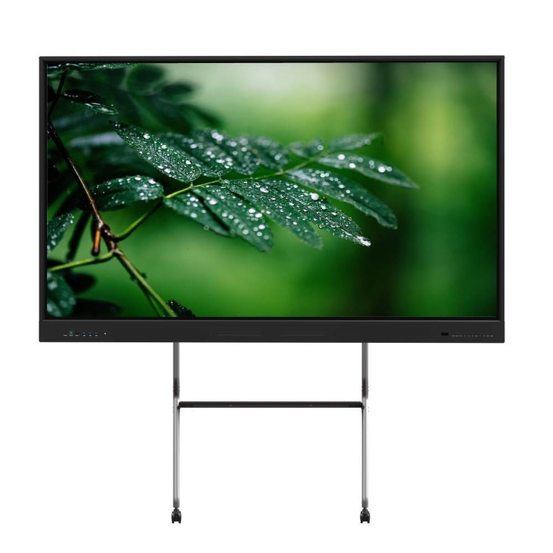 LCD Smart Board 65 นิ้ว 20 จุด แอนดรอยด์ 14 USB Wifi แสงเซนเซอร์ Smart TV คอมพิวเตอร์สําหรับการนําเสนอสํานักงานครู