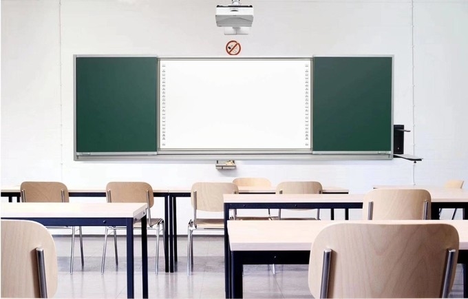 เครื่องสอนดิจิตอล อิเล็กทรอนิกส์ กระดานสีขาว Finger Touch Smart Interactive Whiteboard พร้อมโปรเจคเตอร์ HD สําหรับโรงเรียน