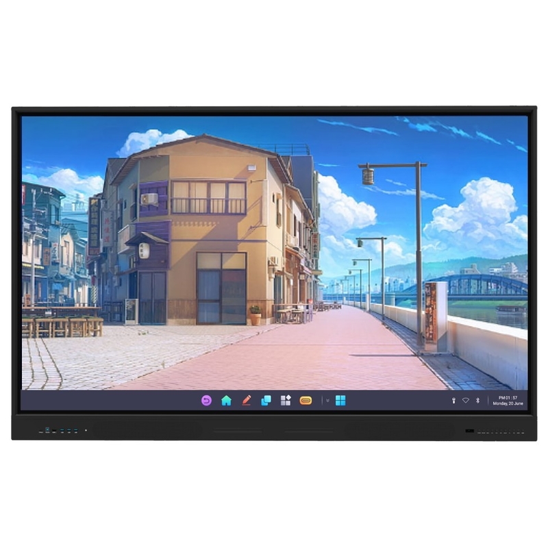 500cd/m2 ความสว่าง LCD Smart Board กับ Android OS 14 และ หรือ สีกรอบสีเทาดํา