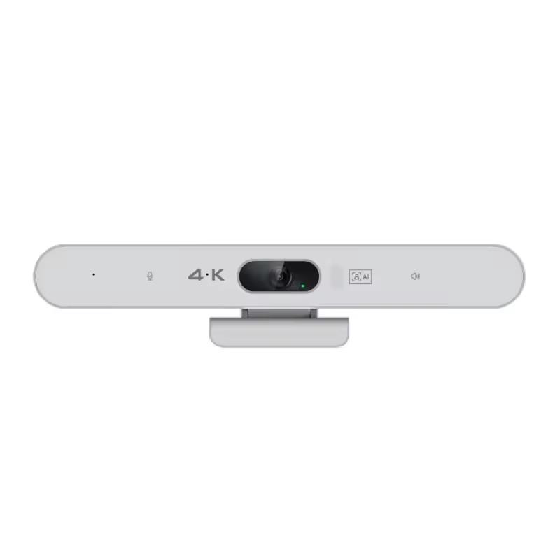 สีดํา สีขาว การติดตั้งง่าย 4K เว็บแคม วิดีโอคอนเฟอเรนซ์ กล้อง Usb AI การติดตามอัตโนมัติ 2160p เว็บแคม ติดตามด้วยเสียงห้องประชุม