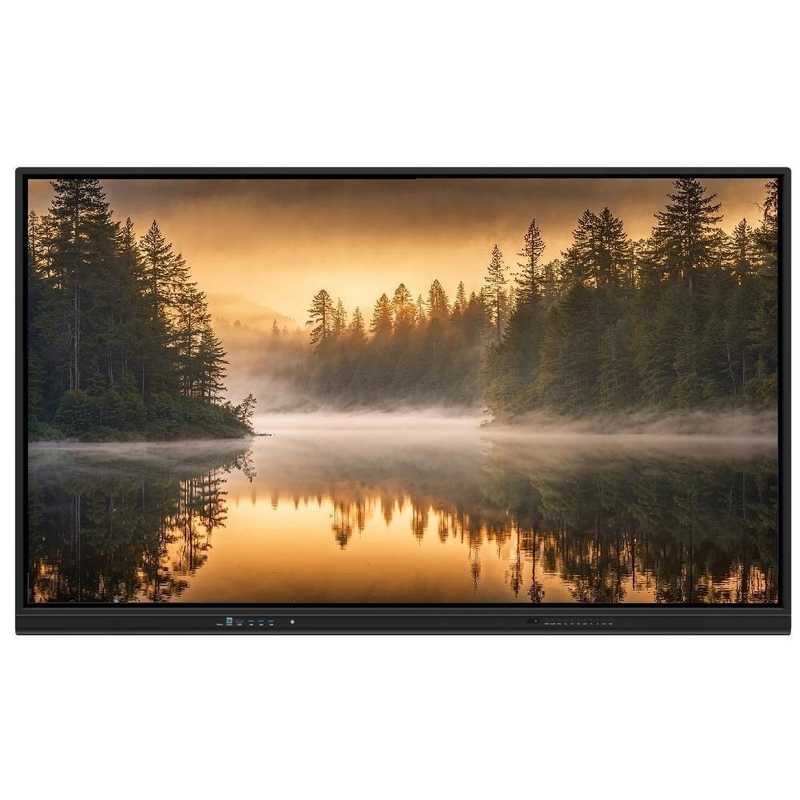 4K 65 75 86 98 110 นิ้ว แผ่นกันแสงสว่าง อินเตอร์เอคทีฟ สมาร์ทไวท์บอร์ด IR Monitor Super Slim Frame มอนิเตอร์คอมพิวเตอร์สําหรับการประชุมโรงเรียน