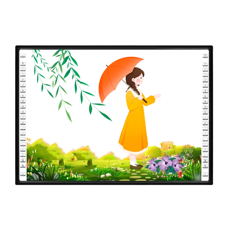 เซรามิก/เนียน เนียน พลาสติก ผิว IR อินเตอร์เอคทีฟ บอร์ดสีขาว แปลงแตะสมาร์ท พร้อมโฮตคีย์ 22 ชิ้น แต่ละด้าน สําหรับการนําทางที่รวดเร็วและง่าย โรงเรียนการศึกษา