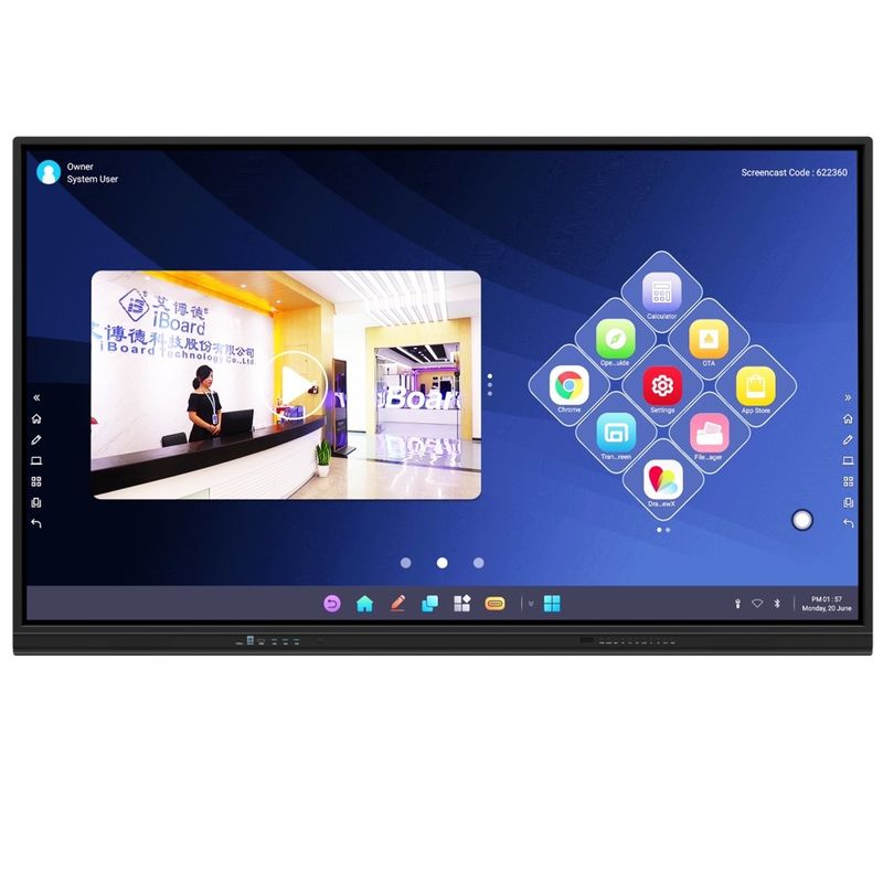 สัมผัสพลังของจอสัมผัสอินเตอร์เอ็กเตอร์ 2 มิลลิเมตร ความแม่นยํา 15W * 2 หรือ 20W * 2 เครื่องเสียงและการฉายจอไร้สาย