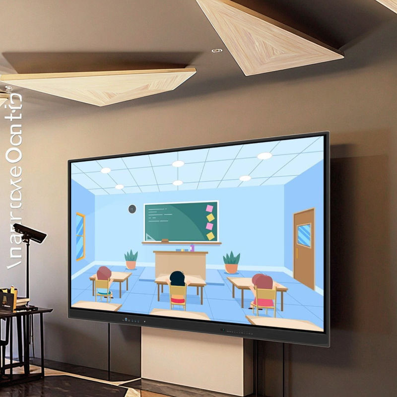 ราคาโรงงาน 75 นิ้ว แอนดรอยด์ Window Dual System Touch Screen Digital Interactive Smart TV กระดานขาวสําหรับการประชุมห้องเรียน