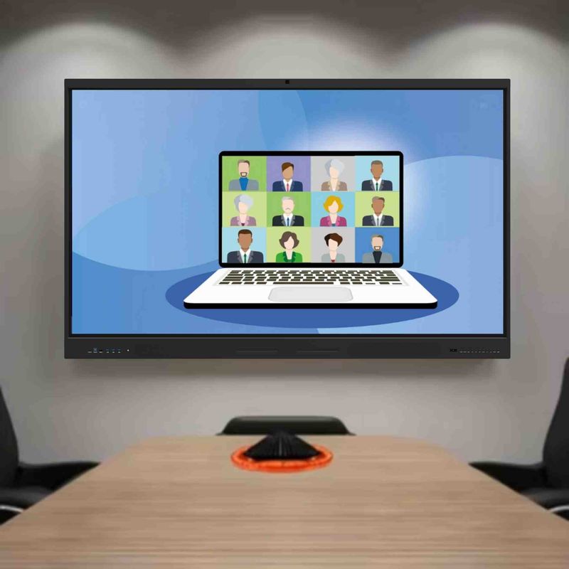 75 นิ้ว LED Digital Whiteboard Smart Board ทั้งหมดในคอมพิวเตอร์หนึ่งของมินิพีซี หลายนักเขียนในเวลาเดียวกันสําหรับการประชุมและการสอน