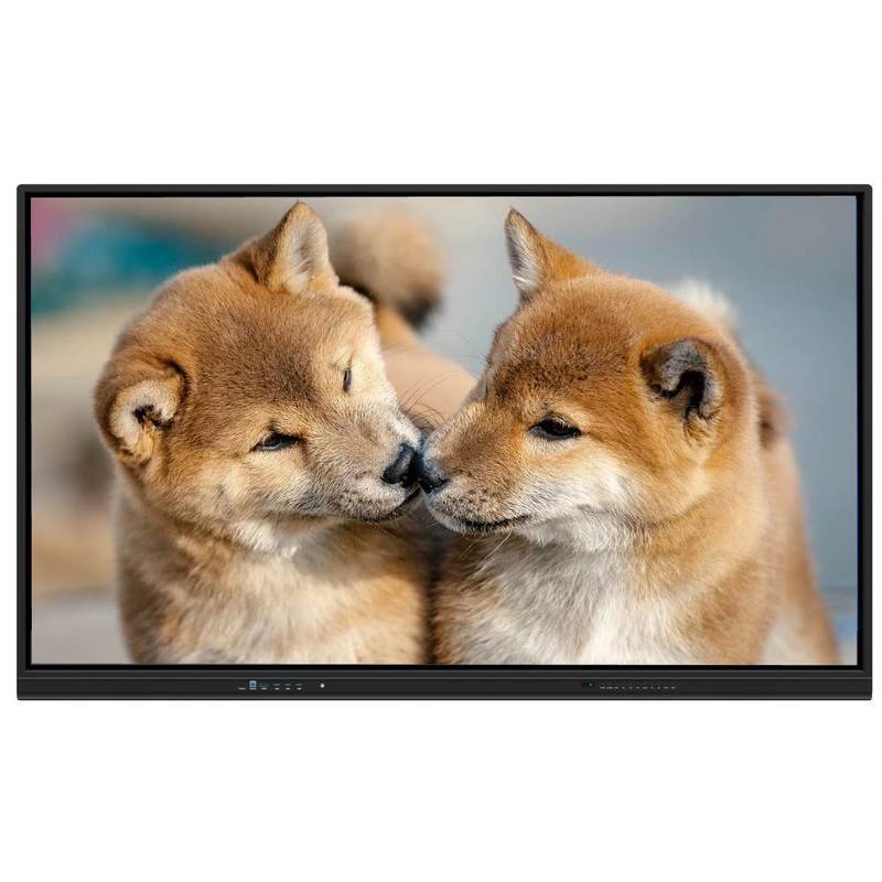 กระดานอัจฉริยะติดผนังแบบโต้ตอบ Android 14 ขนาด 75 86 นิ้ว คอมพิวเตอร์ Wifi 60W ลำโพง กล้อง AI ไมโครโฟน ซอฟต์แวร์ไวท์บอร์ดในตัว