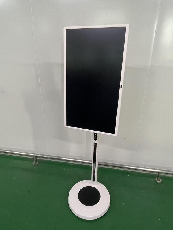 ทีวีอัจฉริยะแบบพกพาขนาด 32 นิ้ว หน้าจอสัมผัสเคลื่อนที่ได้ ระบบ Android ไร้สาย พร้อมล้อ