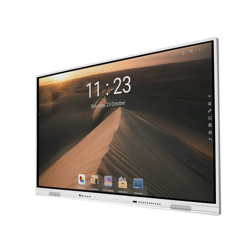 เครื่องเสียง 2x15W มอนิเตอร์จอสัมผัสปฏิกิริยา พร้อมไมโครโฟนและขนาดสินค้า 1990 x 1203 x 113 มม ออกแบบสําหรับห้องประชุม