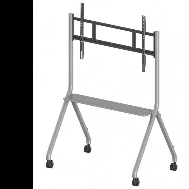 ขาตั้งมือถือ รถเข็นทีวีเคลื่อนที่สำหรับจอแสดงผลแบบโต้ตอบ Smart TV เหมาะสำหรับขนาด 65-86 นิ้ว