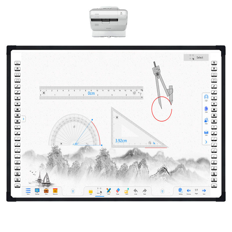 iBoard Factory Digital Smart Whiteboard Frame อลูมิเนียมกรอบ Nano Ceramic Surface สําหรับการเรียนการสอนในห้องเรียน