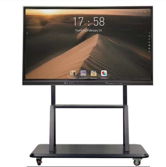 65 &#39;&#39; LED กระดานการสอนอินฟราเรดจอแสดงผล LED แบบโต้ตอบ Multi Touch Monitor กระดานไวท์บอร์ดอัจฉริยะ