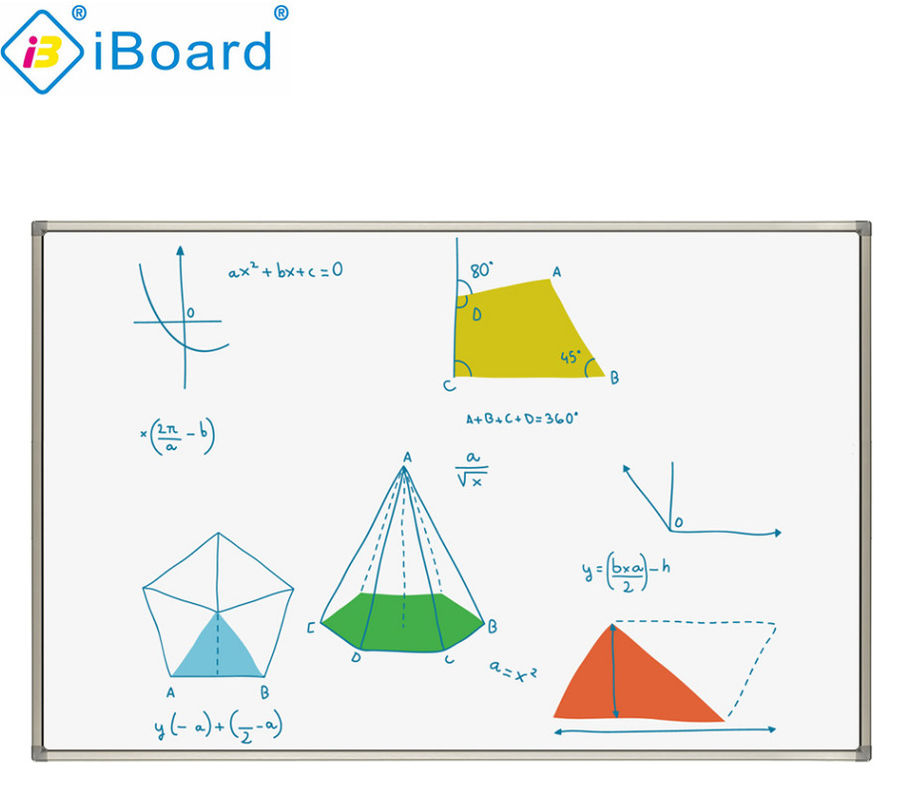 กระดานไวท์บอร์ดอิเล็กทรอนิกส์แบบโต้ตอบด้วยอินฟราเรดขนาด 90 นิ้ว, อินเทอร์เฟซ USB, พื้นผิวนาโนเซรามิก