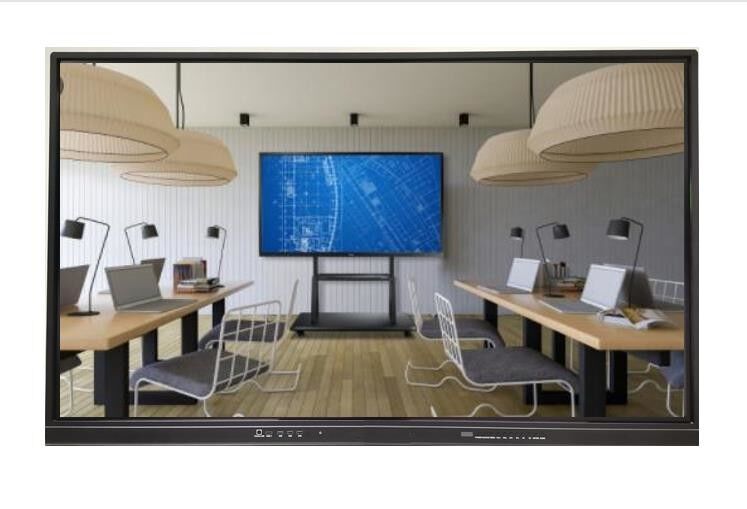 ไวท์บอร์ดแบบโต้ตอบ LED ขนาด 75 นิ้วจอแสดงผลแบบสัมผัสหลายระบบ Android Windows Dual