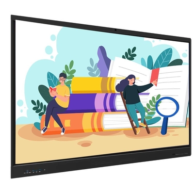โรงงาน 65 75 86 นิ้ว 20 จุด All In One Interactive Whiteboard Smart Board Flat Panel LCD Infrared Touch Screen พร้อมโปรแกรมการประชุมสํานักงานสอน