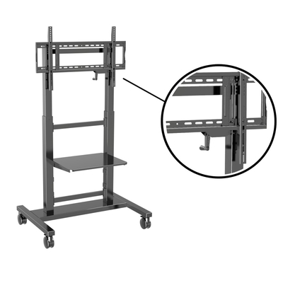55-86 นิ้ว ดินยืน ปรับ Smart TV Stands มือถือยืน โทรศัพท์เคลื่อนย้าย Trolley มอนท์และรถเข็น