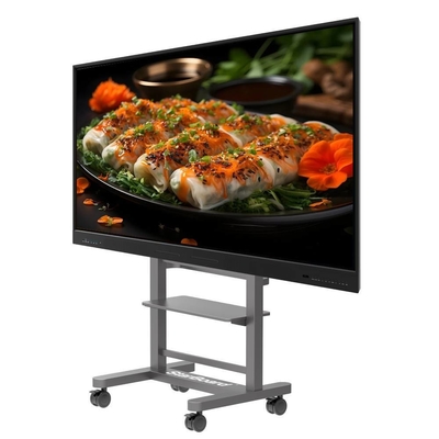 Iboard EDLA Google Certified 65 นิ้ว 75 นิ้ว Smart 20 Touch Monitor TV พร้อม USB VGA TYPE-C สําหรับการประชุมในห้องเรียนในบ้าน