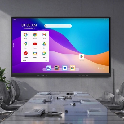 65'' อินฟราเรด อินเตอร์เอกทีฟ ทัชสกรีน มอนิเตอร์ บอร์ดสมาร์ทสําหรับการศึกษา การประชุม สํานักงาน โฆษณาห้องเรียน