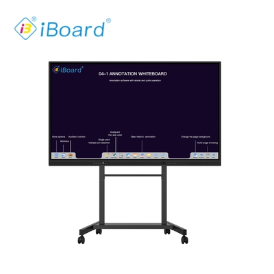 4 3 Ratio Iboard บอร์ดอินเตอร์เอคทีฟไวท์บอร์ดพร้อม VGA Connectivity และ Android 11 8 64G