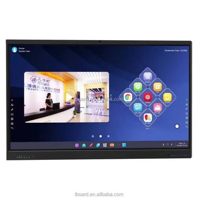 IBoard 4K 75 นิ้ว Smart Whiteboard LCD จอสัมผัสปฏิสัมพันธ์ สําหรับการเรียนการสอนและการประชุม