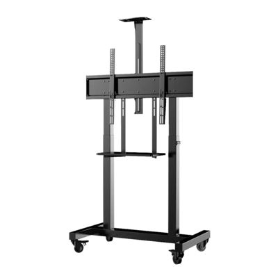 ฐาน TV Floor Mobile Stand ความสูงที่ปรับค่า TV Cart Mount สําหรับโทรทัศน์จอสัมผัสที่สมาธิ