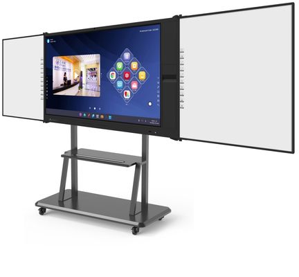 75 นิ้ว 4K มัลติมีเดีย All-in-One Interactive Display พร้อมกับ Digital Interconnected Drawboard Document Scanner สําหรับการประชุมโรงเรียน