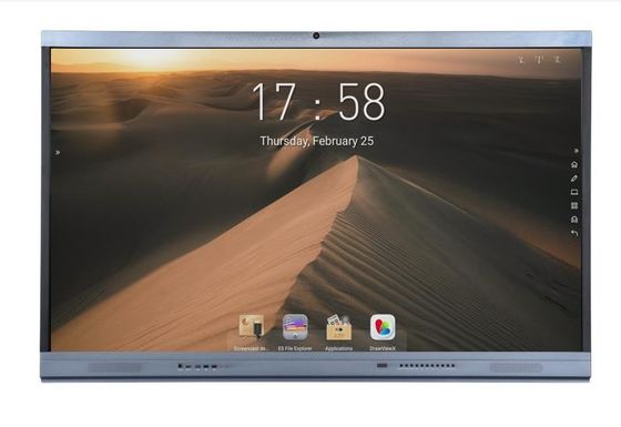 Android 11 Infrared LED Interactive Touch Monitor ไมโครโฟนในตัว