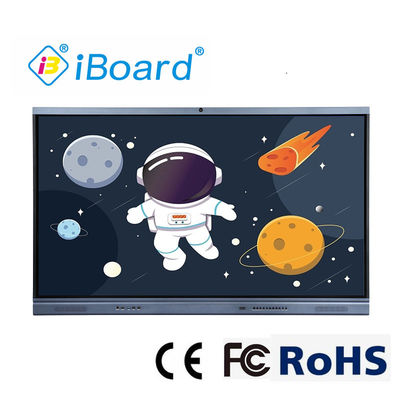 50000 ชม. Interactive Flat Panel ระบบคู่ไม่มีแถบด้านข้างพร้อมกล้อง