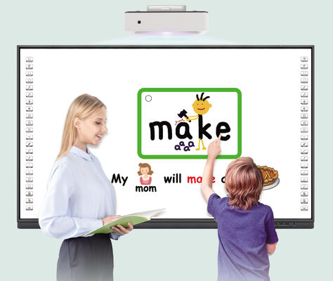 กระดานไวท์บอร์ดแบบโต้ตอบ Iwb ขนาด 98 นิ้วรุ่น All In One Smart Board Android 6.0
