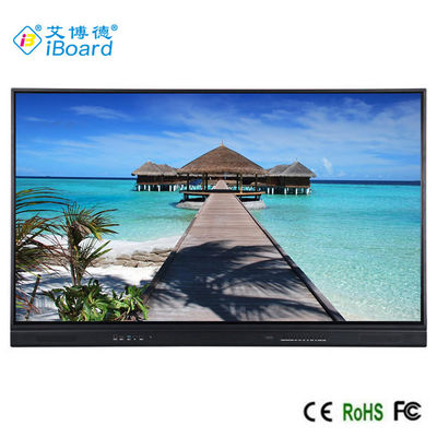 iBoard LCD Interactive Whiteboard แผงโต้ตอบ Android 11 ตัวเลือกกล้อง 86 นิ้ว