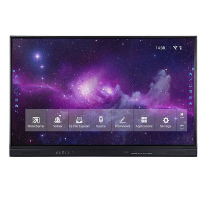Anti Glare Glass Mirror ไวท์บอร์ดแบบโต้ตอบแสง 65in อลูมิเนียมคุณภาพดี
