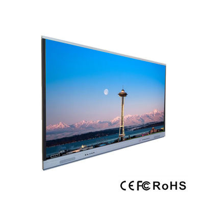 65 75 86 นิ้ว Interactive Touch Screen Monitor Type C Port Side Bar กระจกนิรภัย