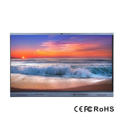กระดานไวท์บอร์ดแบบโต้ตอบ IR LED 75 '' จอสัมผัสแบบแบน LCD แบบโต้ตอบเพื่อการศึกษา