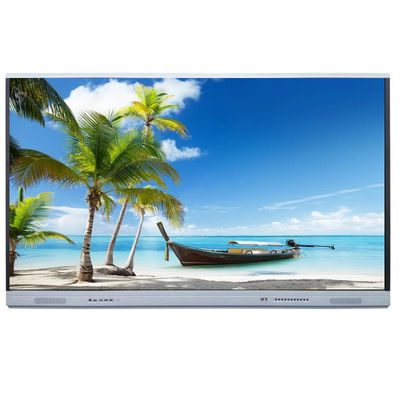 ขายร้อน 20 จุดสัมผัส 5ms จอภาพระบบสัมผัสแบบโต้ตอบ FCC ROHS CE All In One Smart TV สำหรับการนำเสนอธุรกิจ